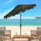 Safavieh Outdoor Collection Zimmerman 9-Foot Tilt Umbrella and Flap Dark Green